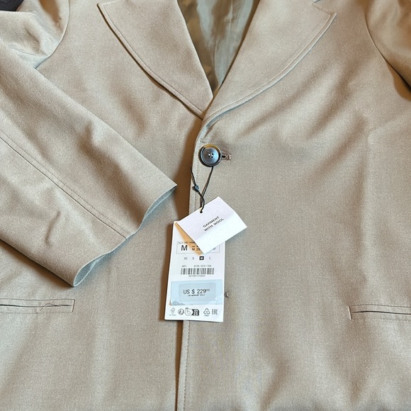 ZARA STRAIGHT CUT ZW WOOL COAT LIMITED EDITION - Picture 10 of 11